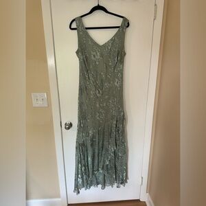 Alex Evenings Asymmetrical Dress in Sage Green